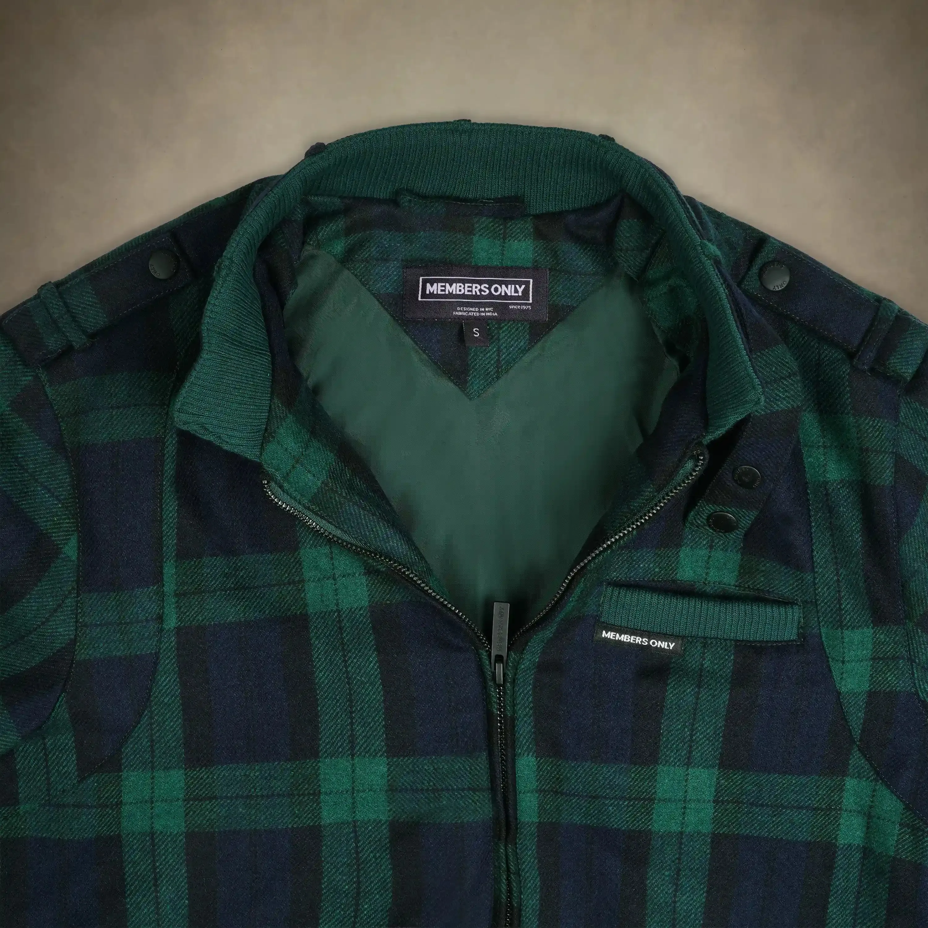 Women's Oversized Wool Iconic Racer Jacket sold by Members Only product image thumbnail 4