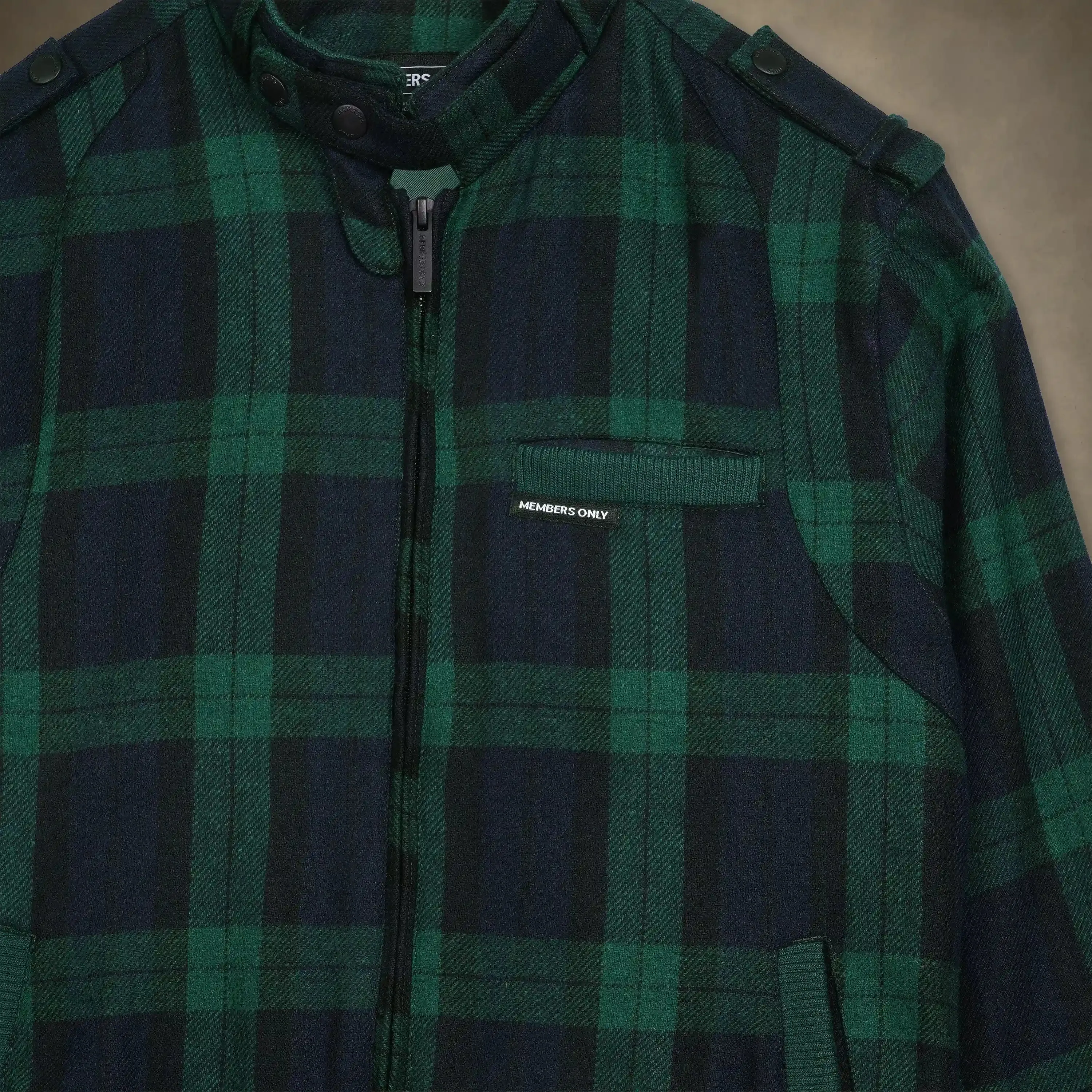 Women's Oversized Wool Iconic Racer Jacket sold by Members Only product image thumbnail 2