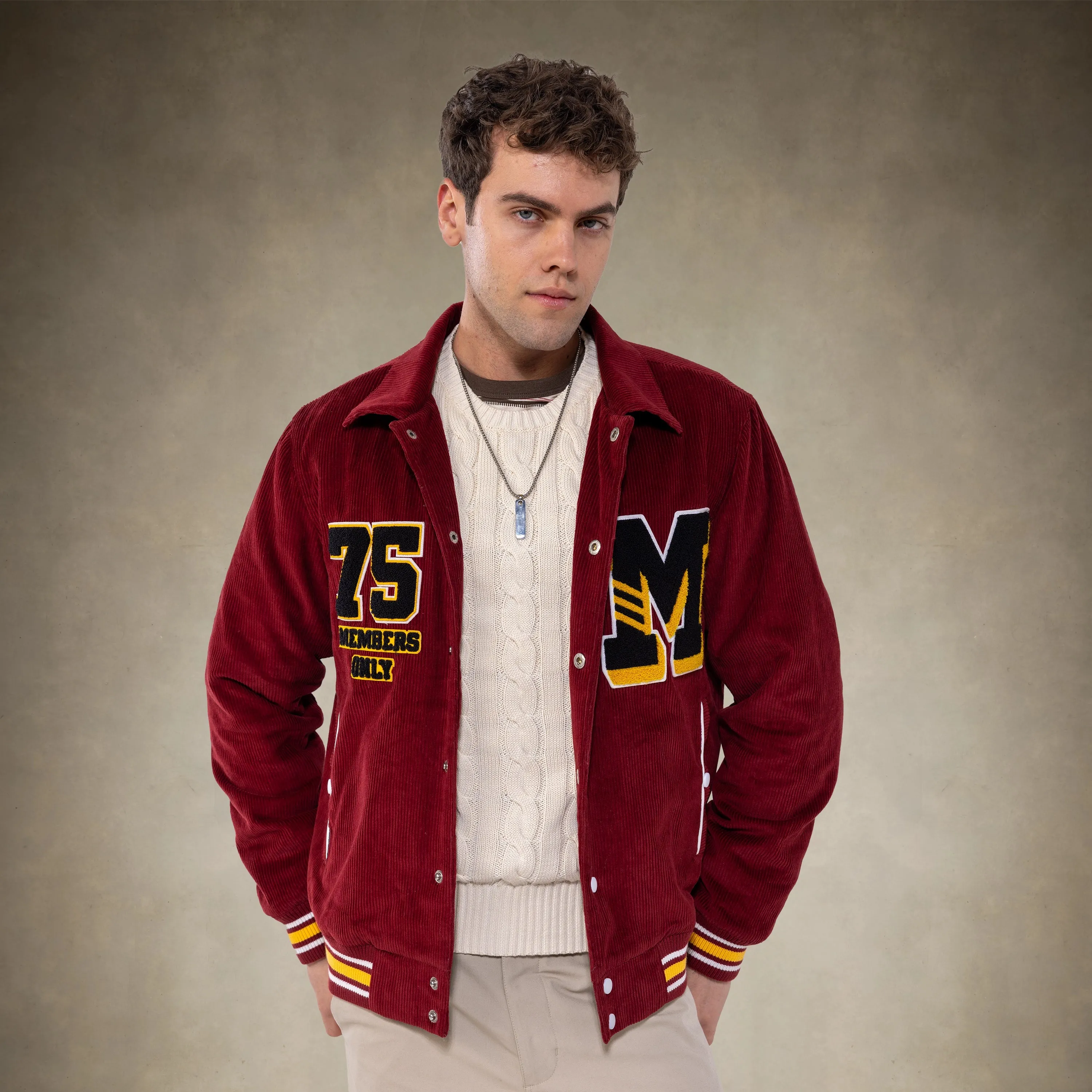 Men's Corduroy Varsity Jacket sold by Members Only