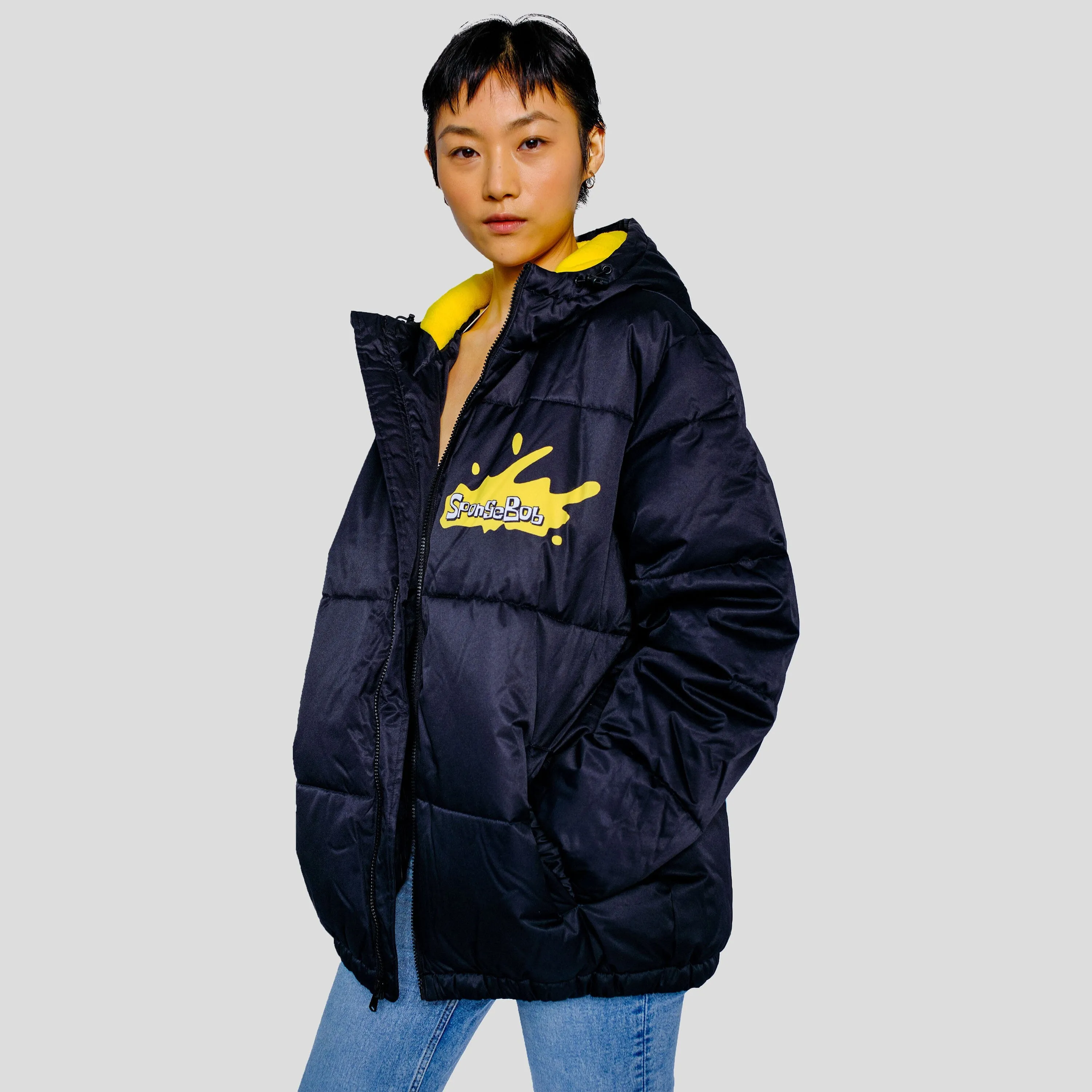 Women's Rad Spongebob Puffer Oversized Jacket - FINAL SALE sold by Members Only product image thumbnail 3