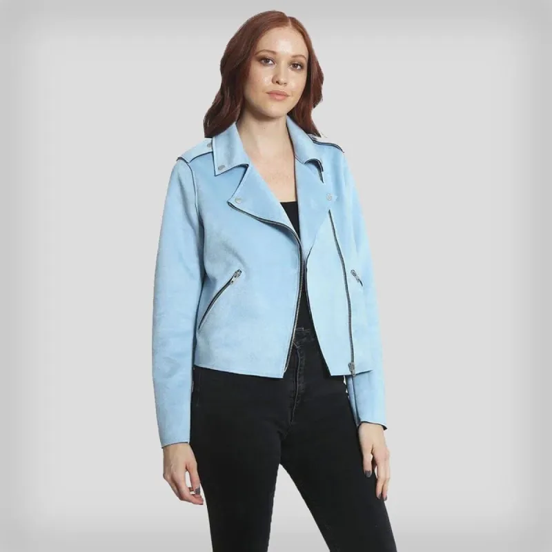 Women's Faux Suede Moto Jacket - FINAL SALE sold by Members Only