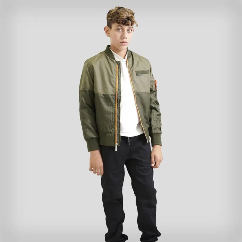 Boy's Flight Satin Two Tone Bomber Jacket - FINAL SALE sold by Members Only