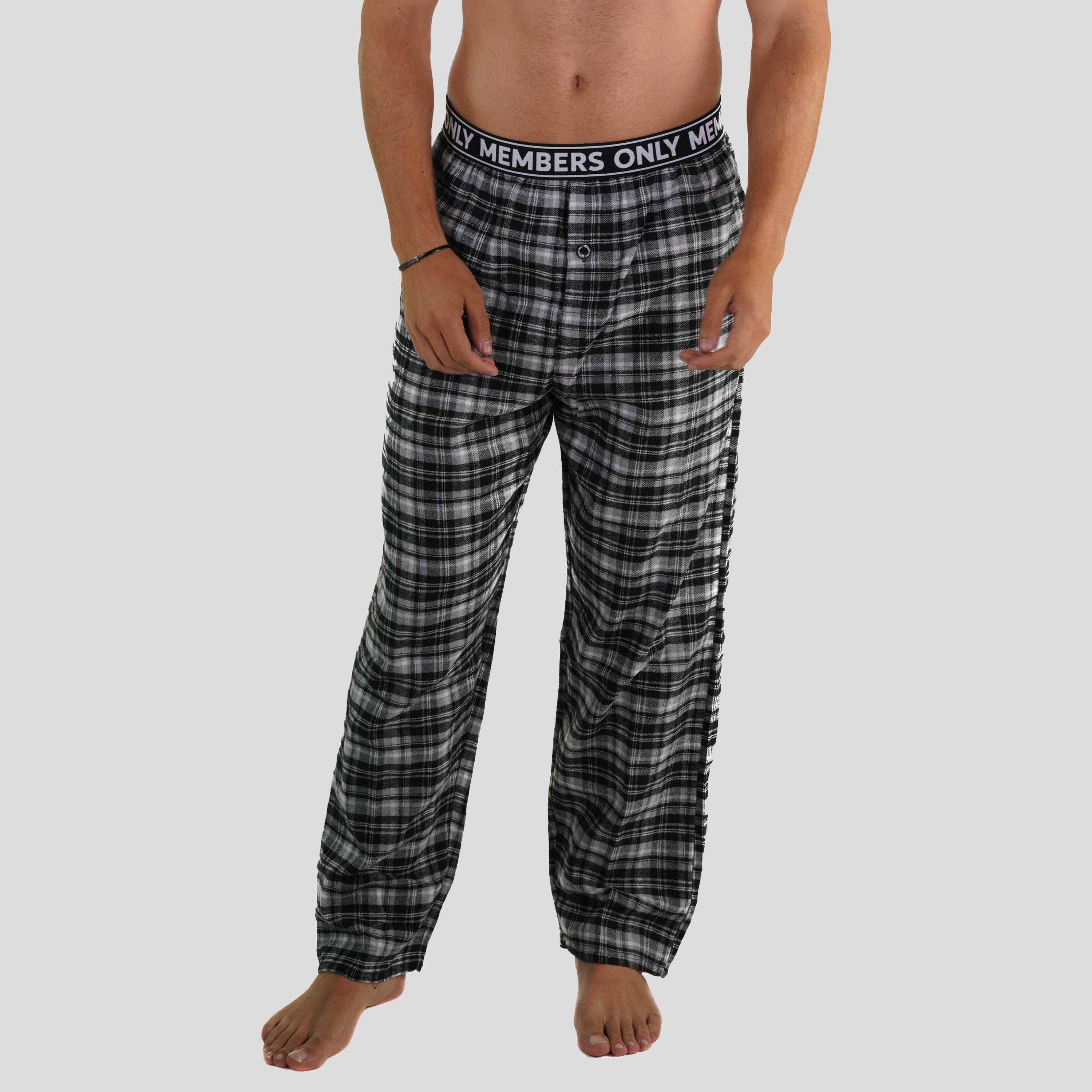 Men's Flannel Sleep Pants Logo Elastic - Grey - FINAL SALE sold by Members Only product image thumbnail 2