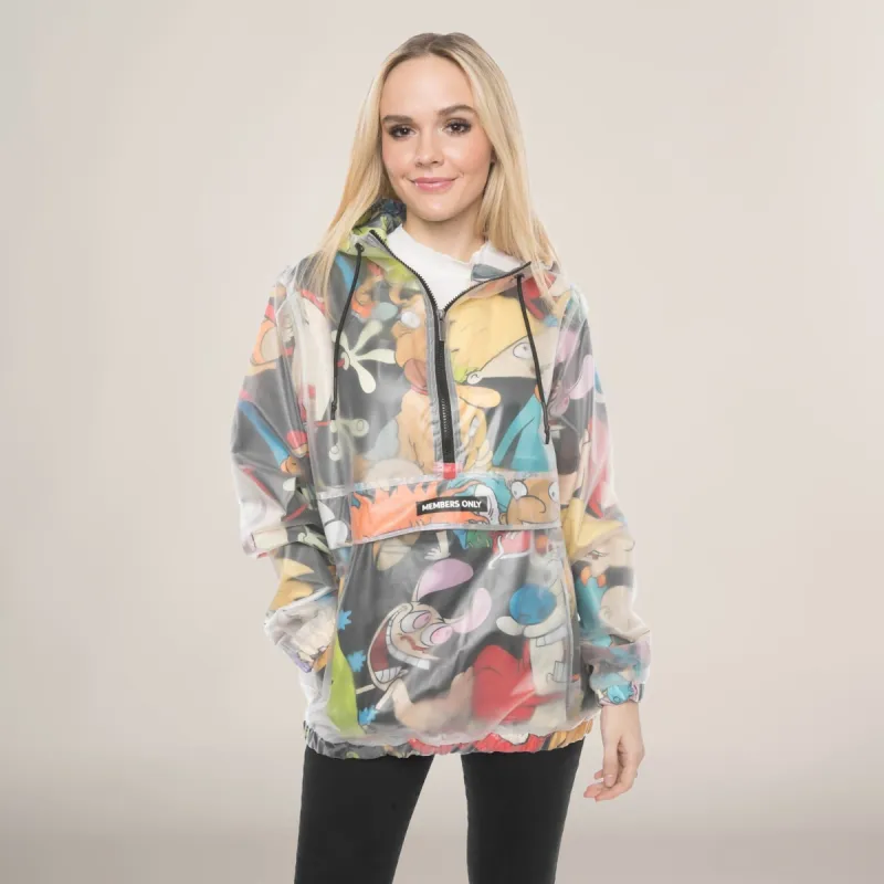 Women's Translucent Nickelodeon Collab Popover Oversized Jacket - FINAL SALE sold by Members Only
