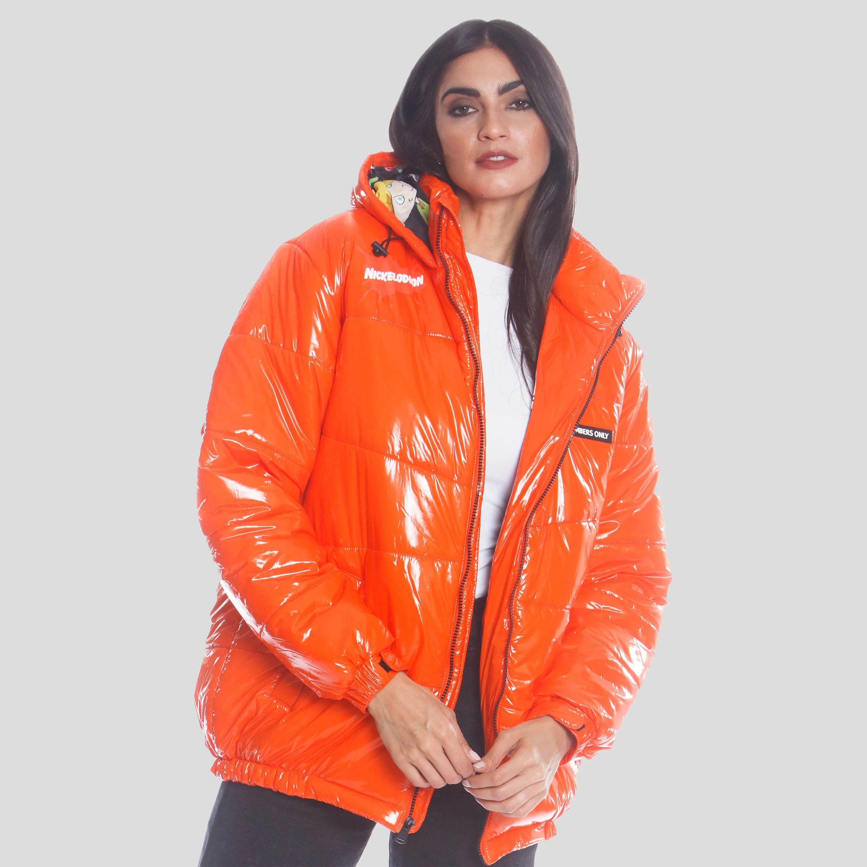 Women's Nickelodeon Shiny Collab Puffer Oversized Jacket - FINAL SALE sold by Members Only product image thumbnail 2