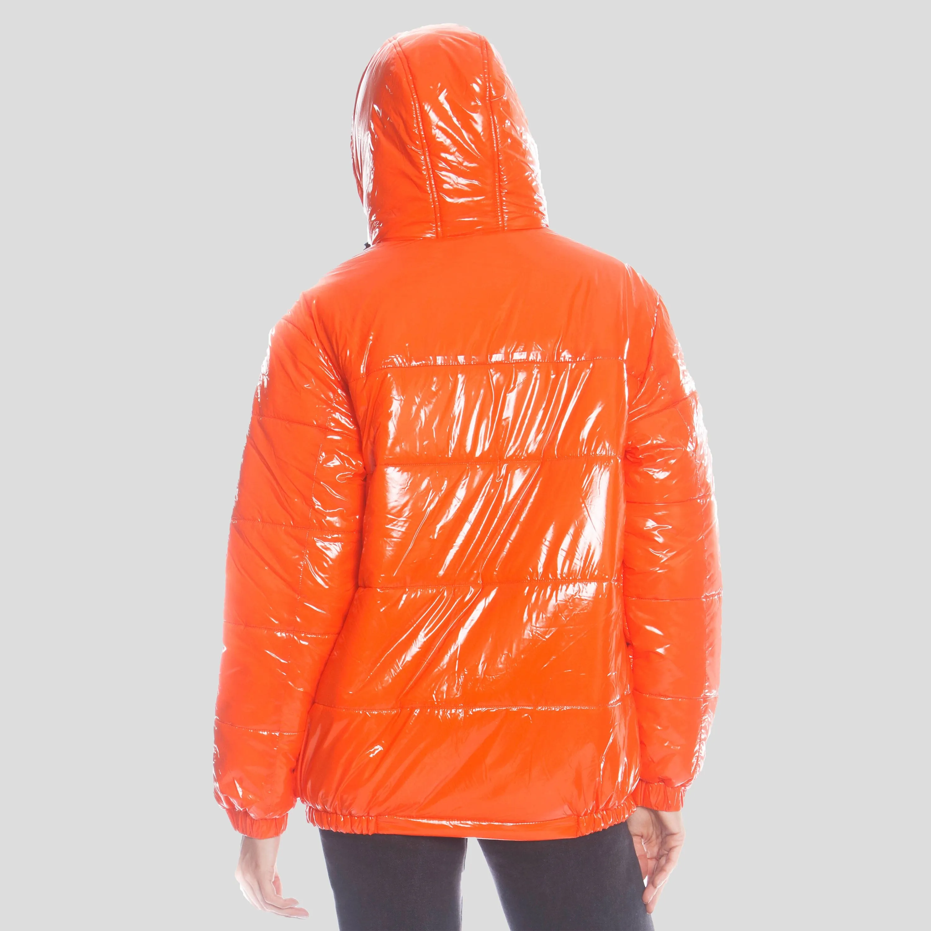 Women's Nickelodeon Shiny Collab Puffer Oversized Jacket - FINAL SALE sold by Members Only product image thumbnail 5