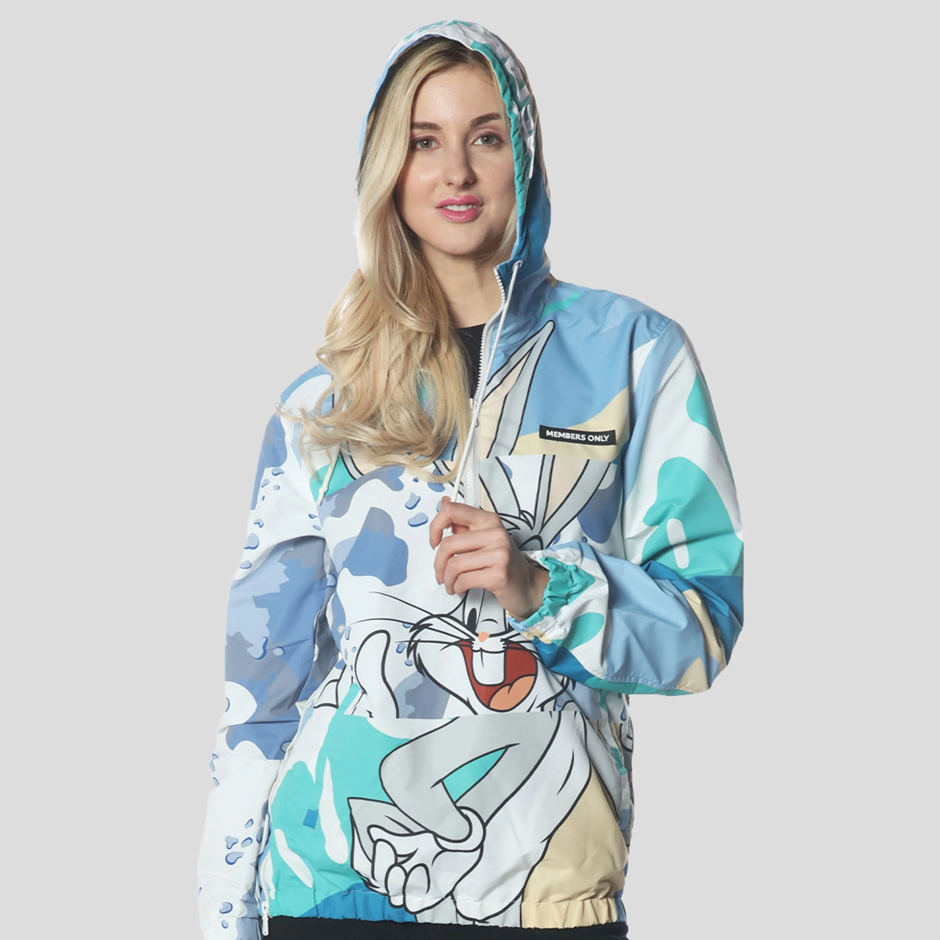 Women's Bugs Patchwork Windbreaker Oversized Jacket - FINAL SALE sold by Members Only product image thumbnail 2