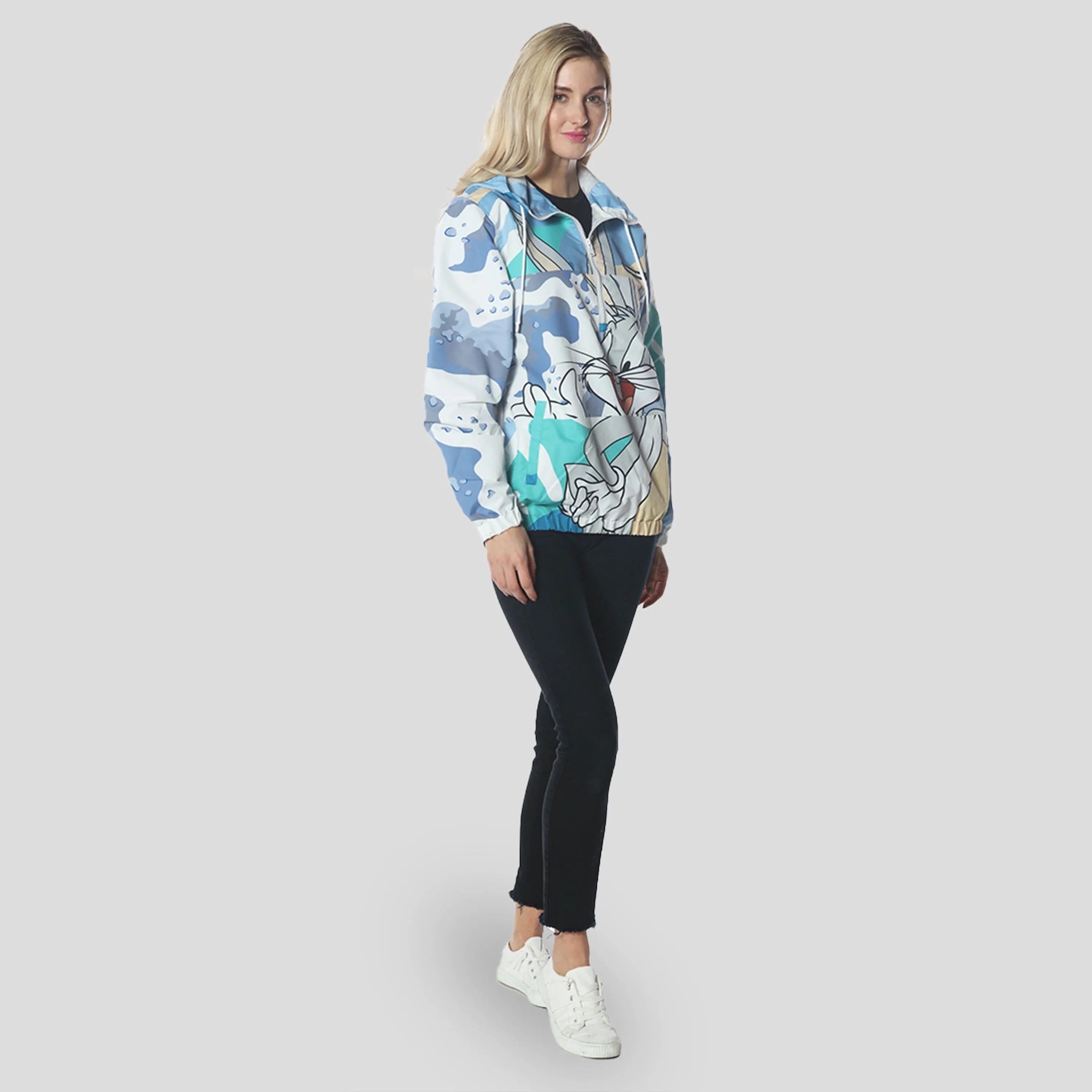 Women's Bugs Patchwork Windbreaker Oversized Jacket - FINAL SALE sold by Members Only product image thumbnail 4