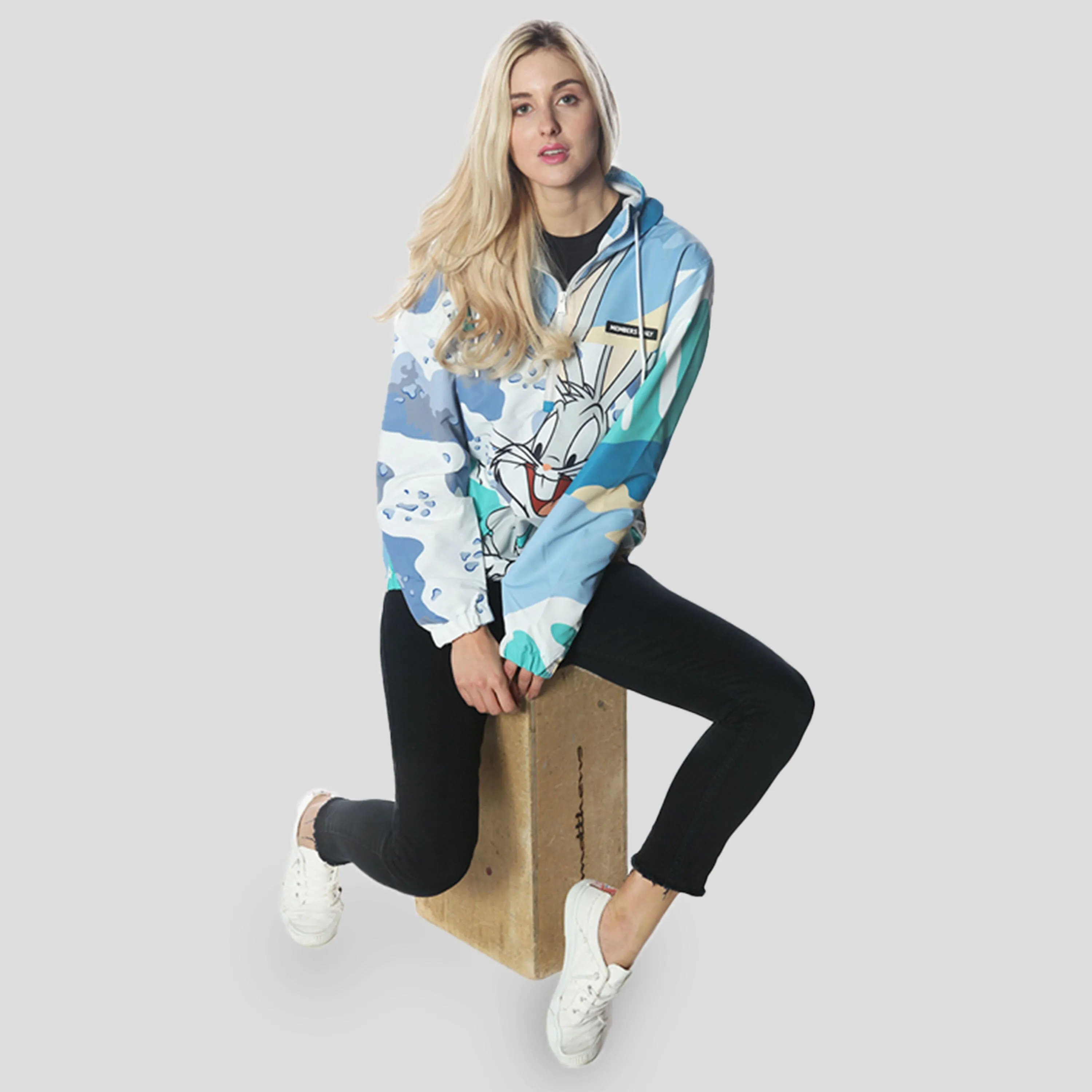 Women's Bugs Patchwork Windbreaker Oversized Jacket - FINAL SALE sold by Members Only product image thumbnail 3