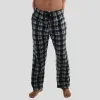 Men's Minky Fleece Sleep Pants - Black Plaid - FINAL SALE sold by Members Only