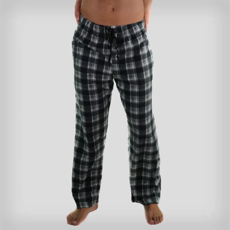 Men's Minky Fleece Sleep Pants - Black Plaid - FINAL SALE sold by Members Only