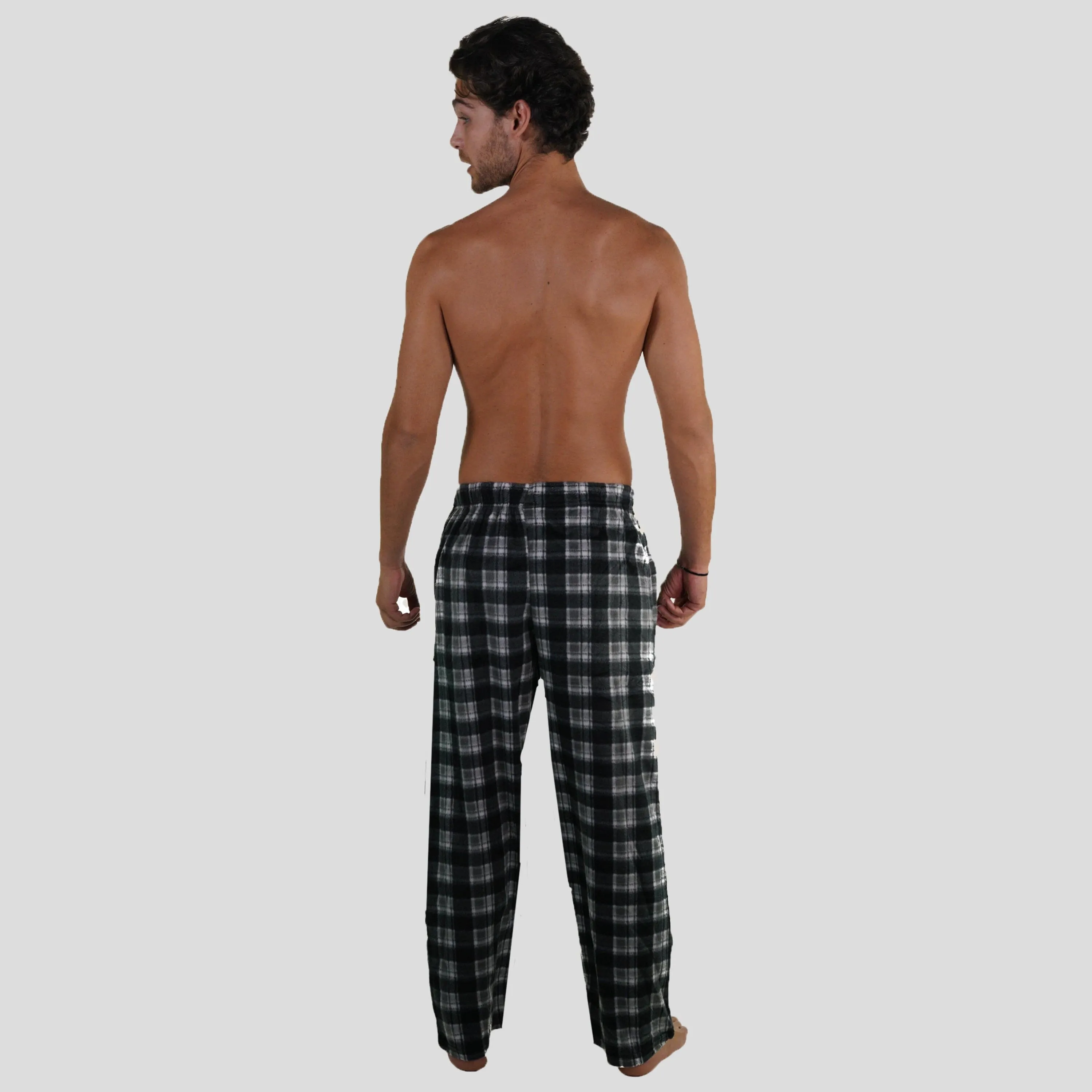 Men's Minky Fleece Sleep Pants - Black Plaid - FINAL SALE sold by Members Only product image thumbnail 4