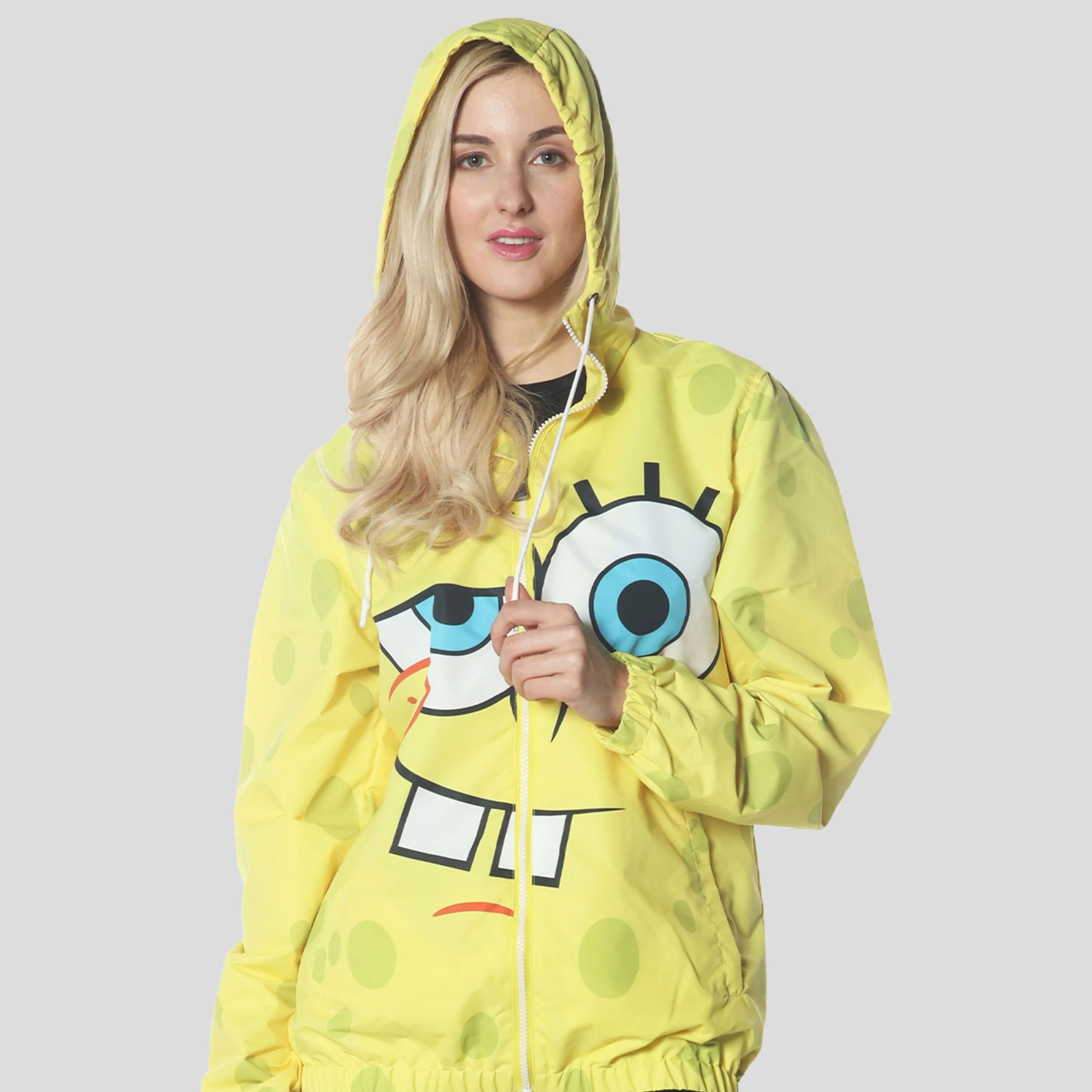 Women's Spongebob Windbreaker Oversized Jacket - FINAL SALE sold by Members Only product image thumbnail 2