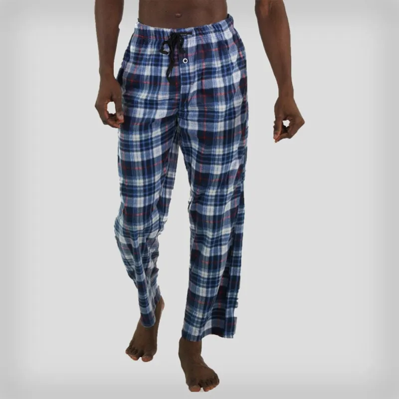 Men's Minky Fleece Sleep Pants - LT Blue Plaid - FINAL SALE sold by Members Only