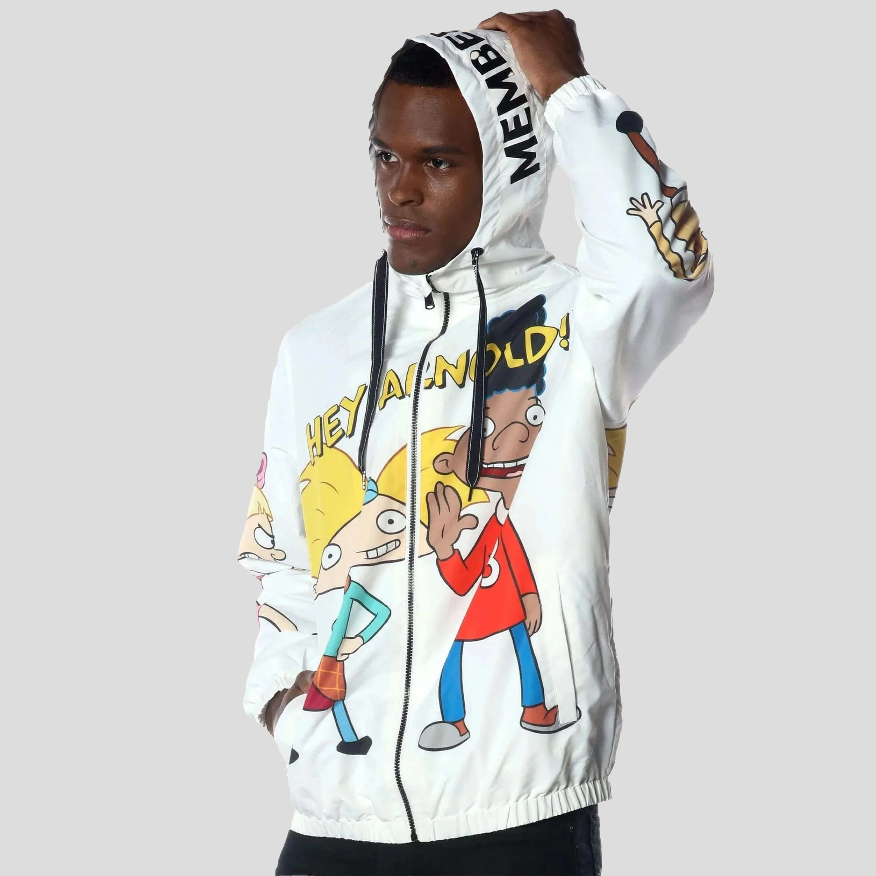 Men's Hey Arnold Nickelodeon Windbreaker Jacket - FINAL SALE sold by Members Only product image thumbnail 4