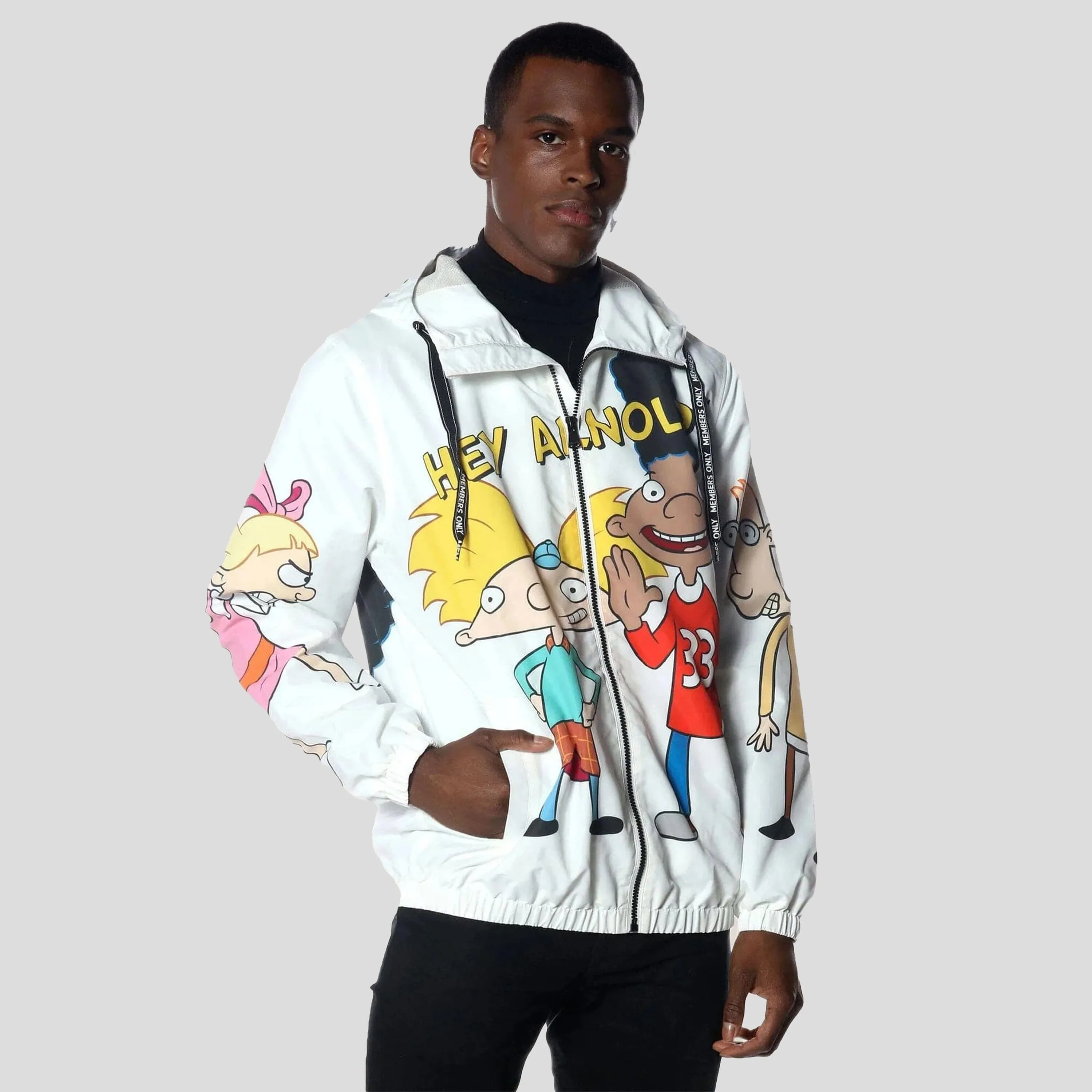 Men's Hey Arnold Nickelodeon Windbreaker Jacket - FINAL SALE sold by Members Only product image thumbnail 2