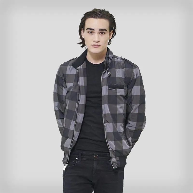 Men's Buffalo Plaid Iconic Racer Jacket - FINAL SALE sold by Members Only