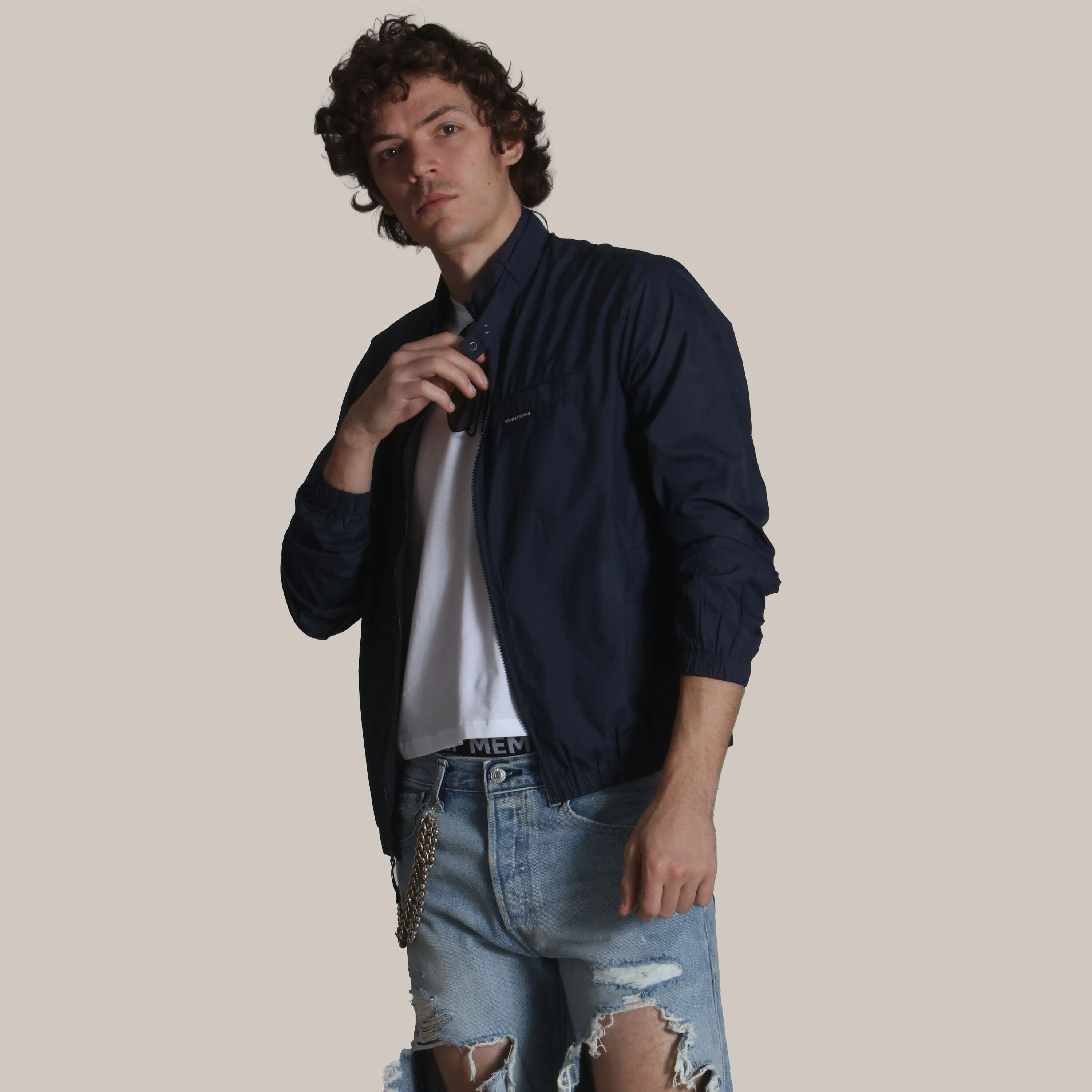 Men's Packable Windbreaker Jacket sold by Members Only product image thumbnail 2