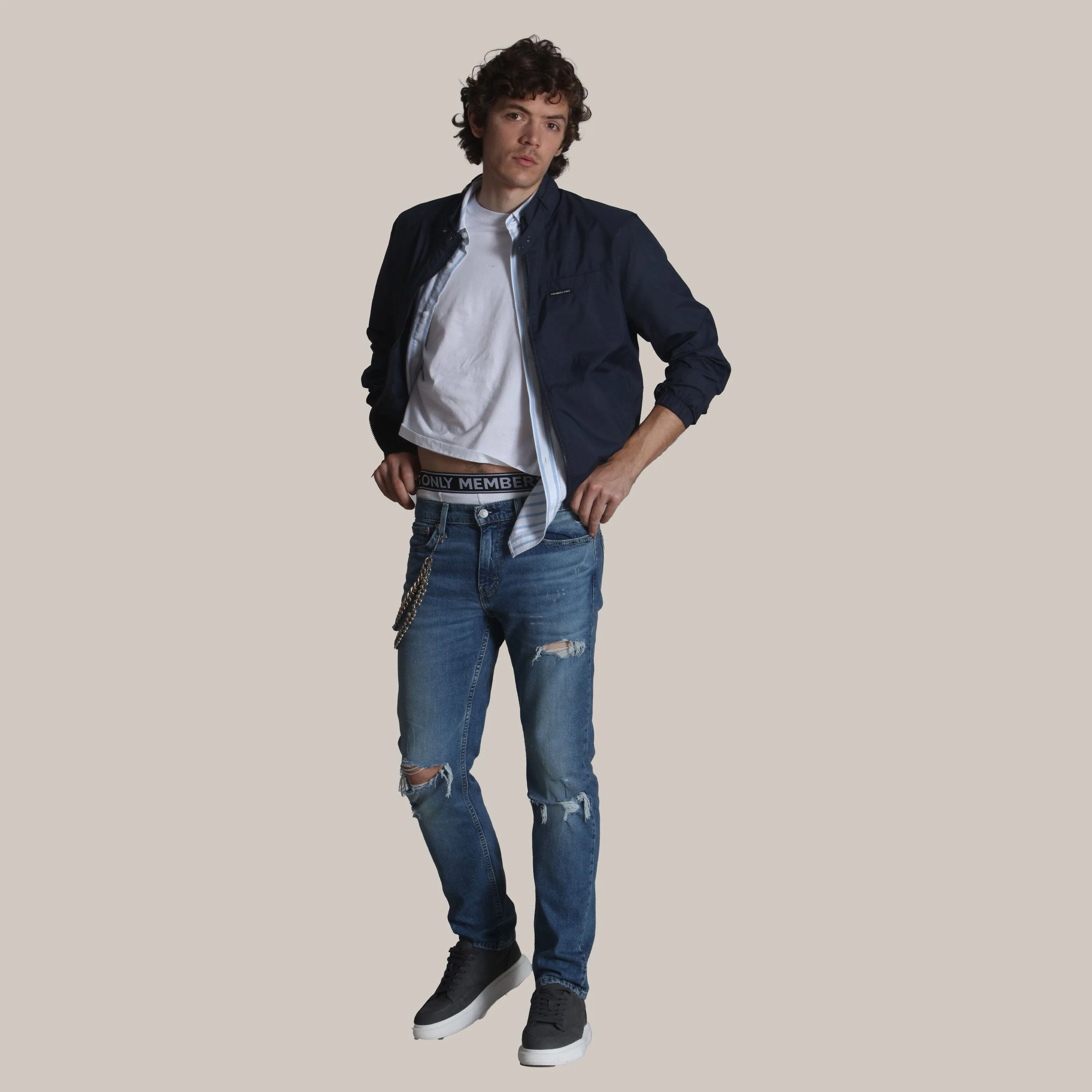 Men's Packable Windbreaker Jacket sold by Members Only product image thumbnail 5