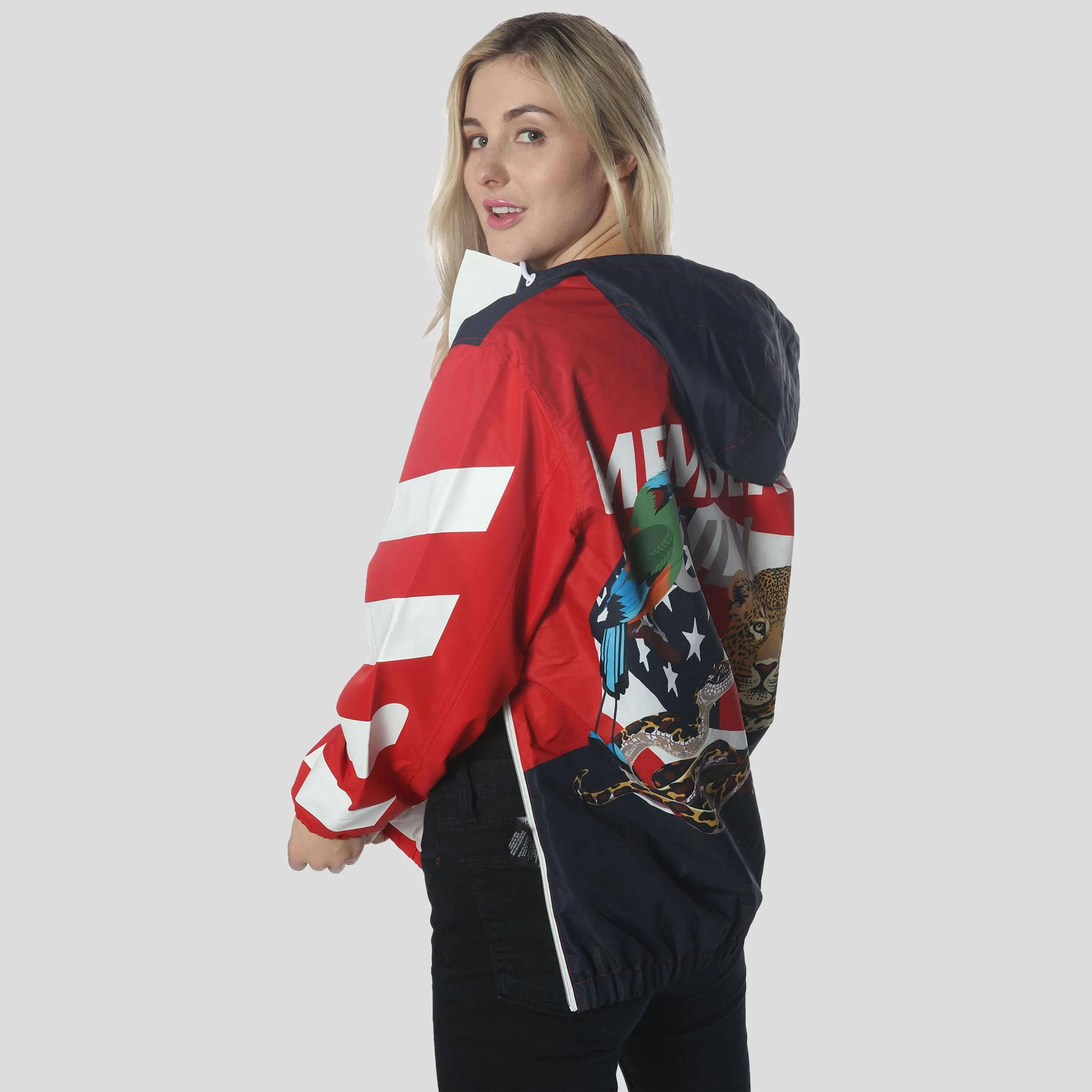 Women's Jungle Print Popover Oversized Jacket - FINAL SALE sold by Members Only product image thumbnail 4