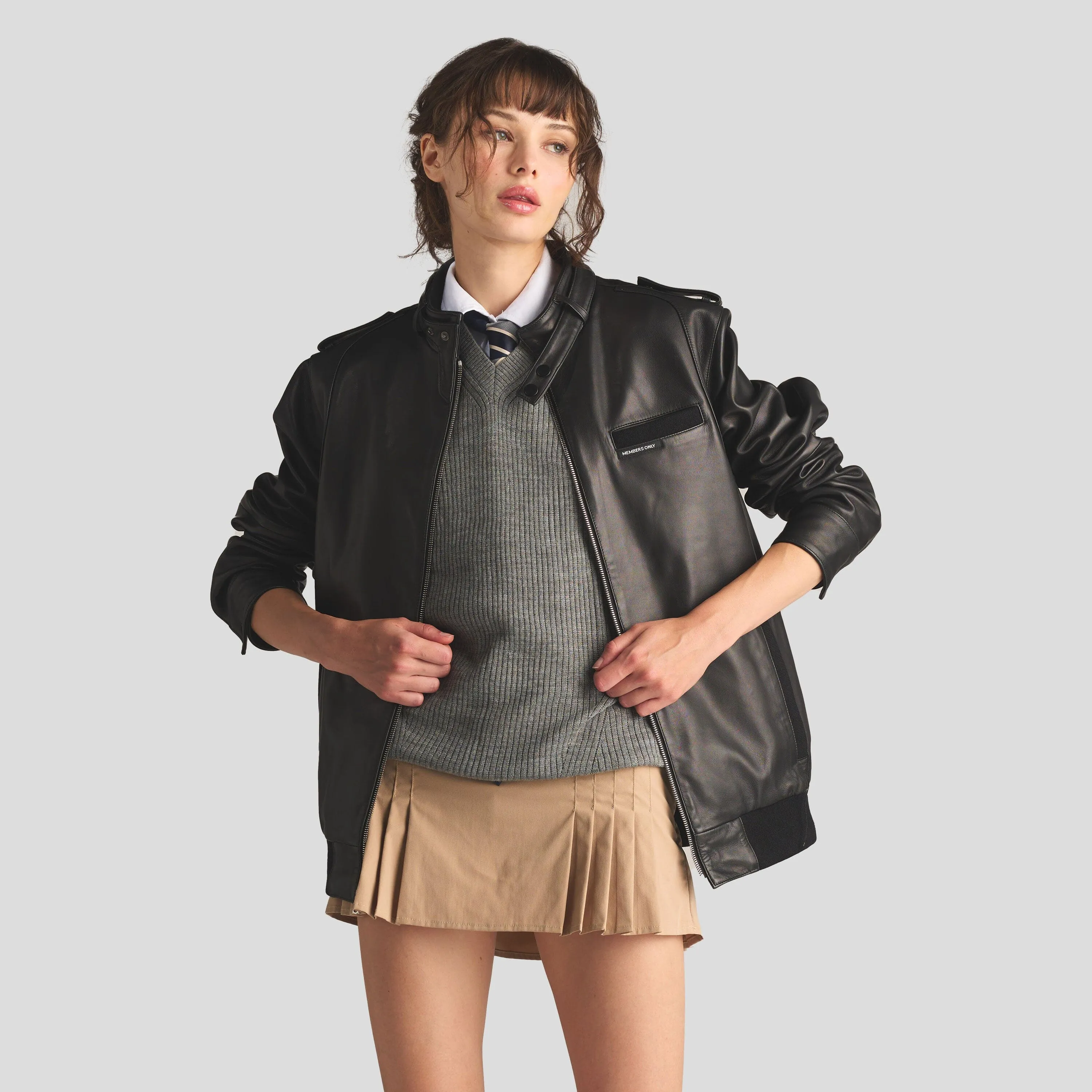 Women's Lambskin Iconic Oversized Jacket sold by Members Only product image thumbnail 5