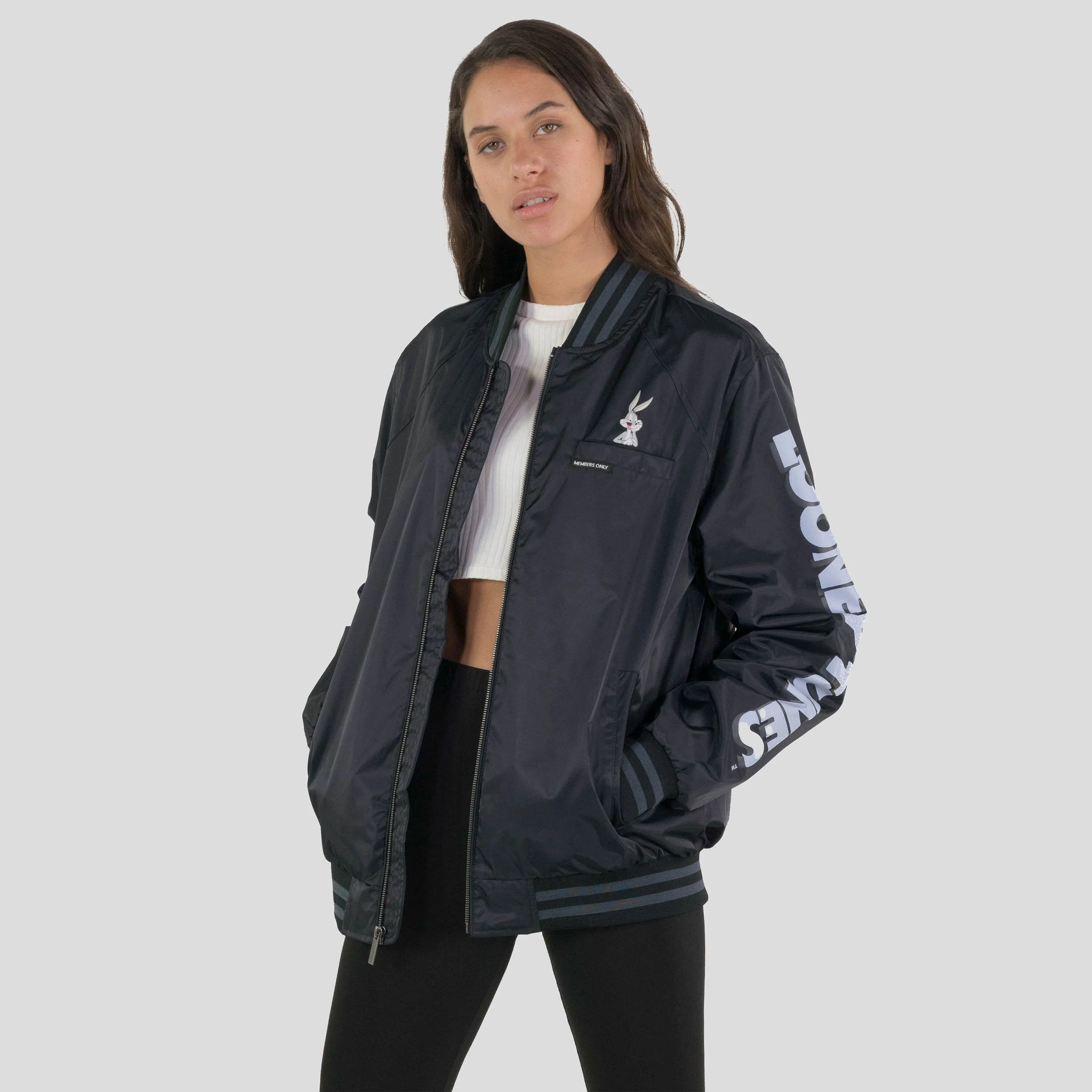 Women's Looney Tunes Bomber Oversized Jacket - FINAL SALE sold by Members Only product image thumbnail 2