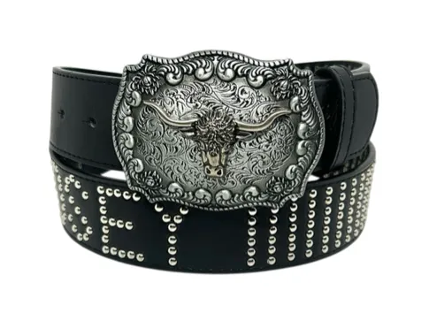 Loosey Black Interchangeable Buckle Belt sold by MENU