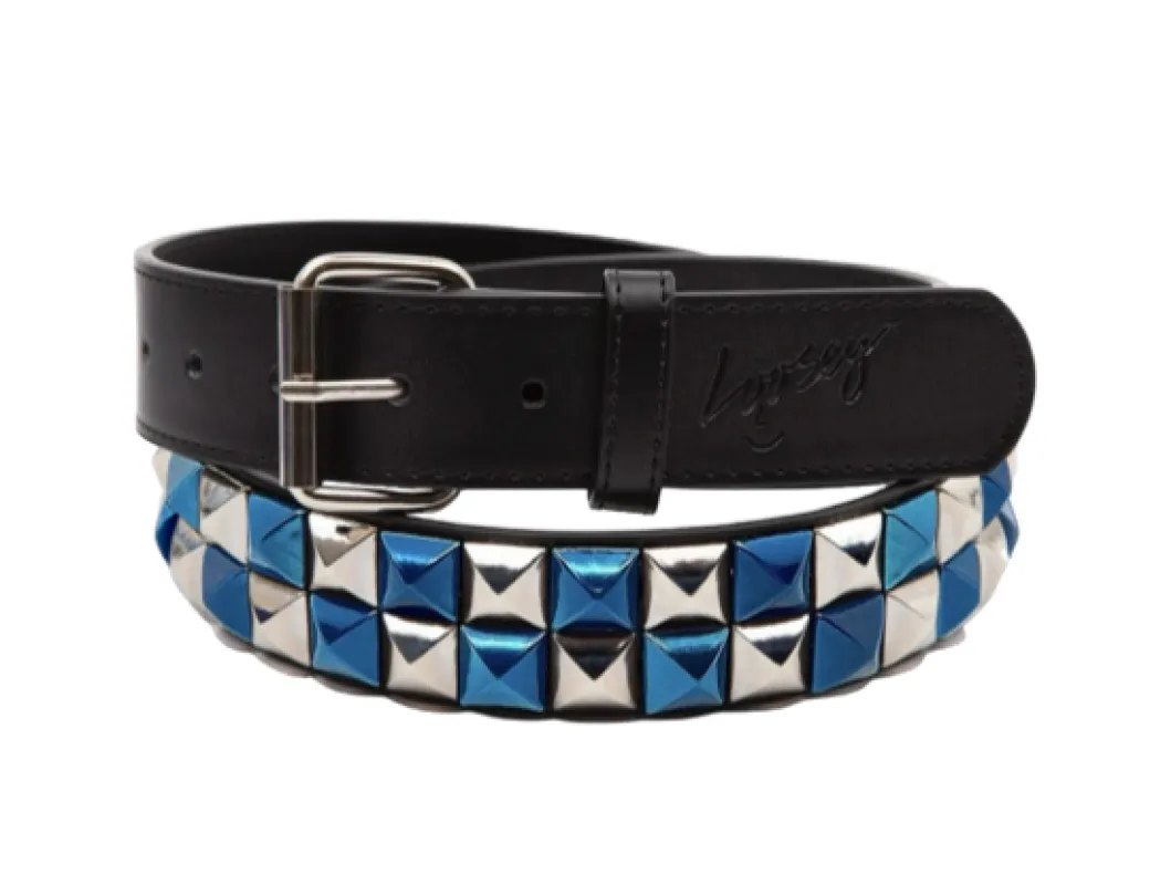 Loosey Blue Stud Finder Checkered Belt sold by MENU