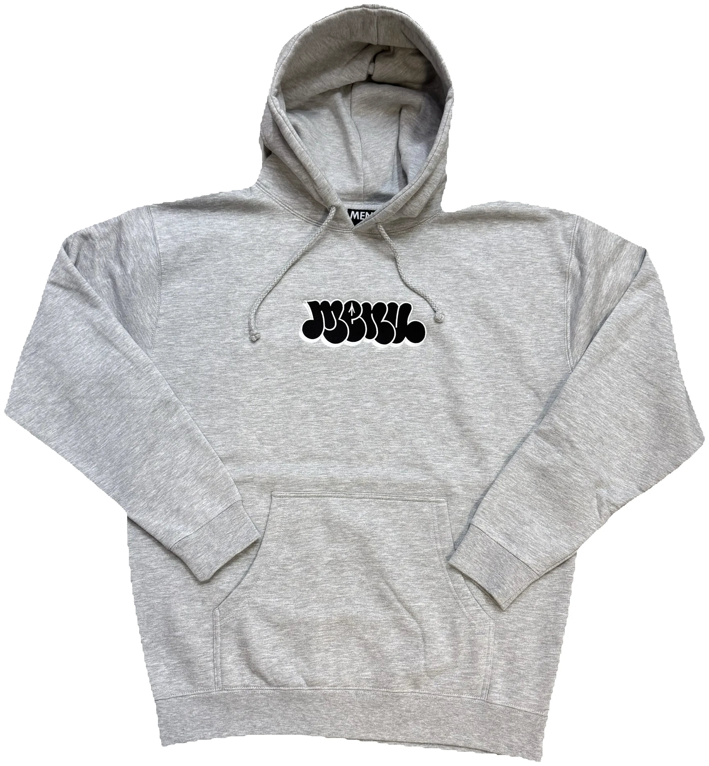 Menu Noah Embroidered Hoody - Heather Grey sold by MENU