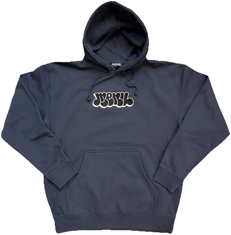Menu Noah Embroidered Hoody - Slate Blue sold by MENU