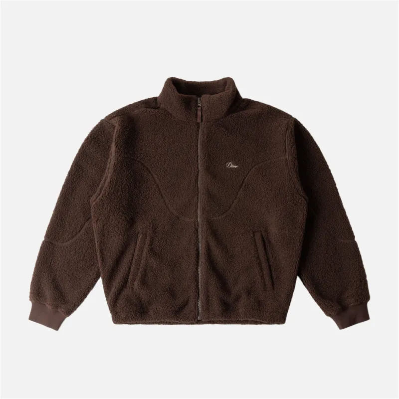 Dime Polar Fleece Sherpa Zip - Brown sold by MENU