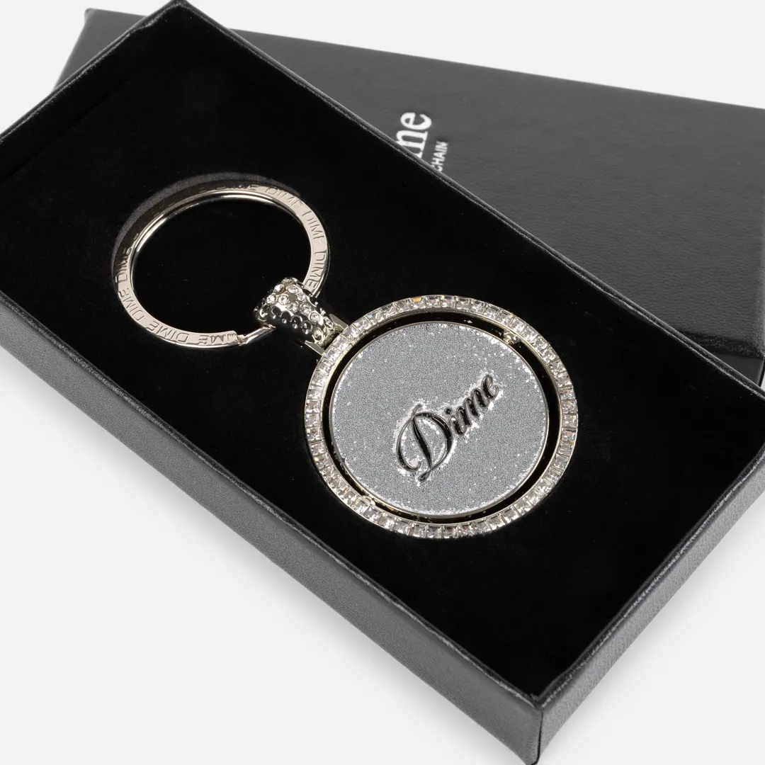 Dime Iced Out Keychain - Silver sold by MENU product image thumbnail 2