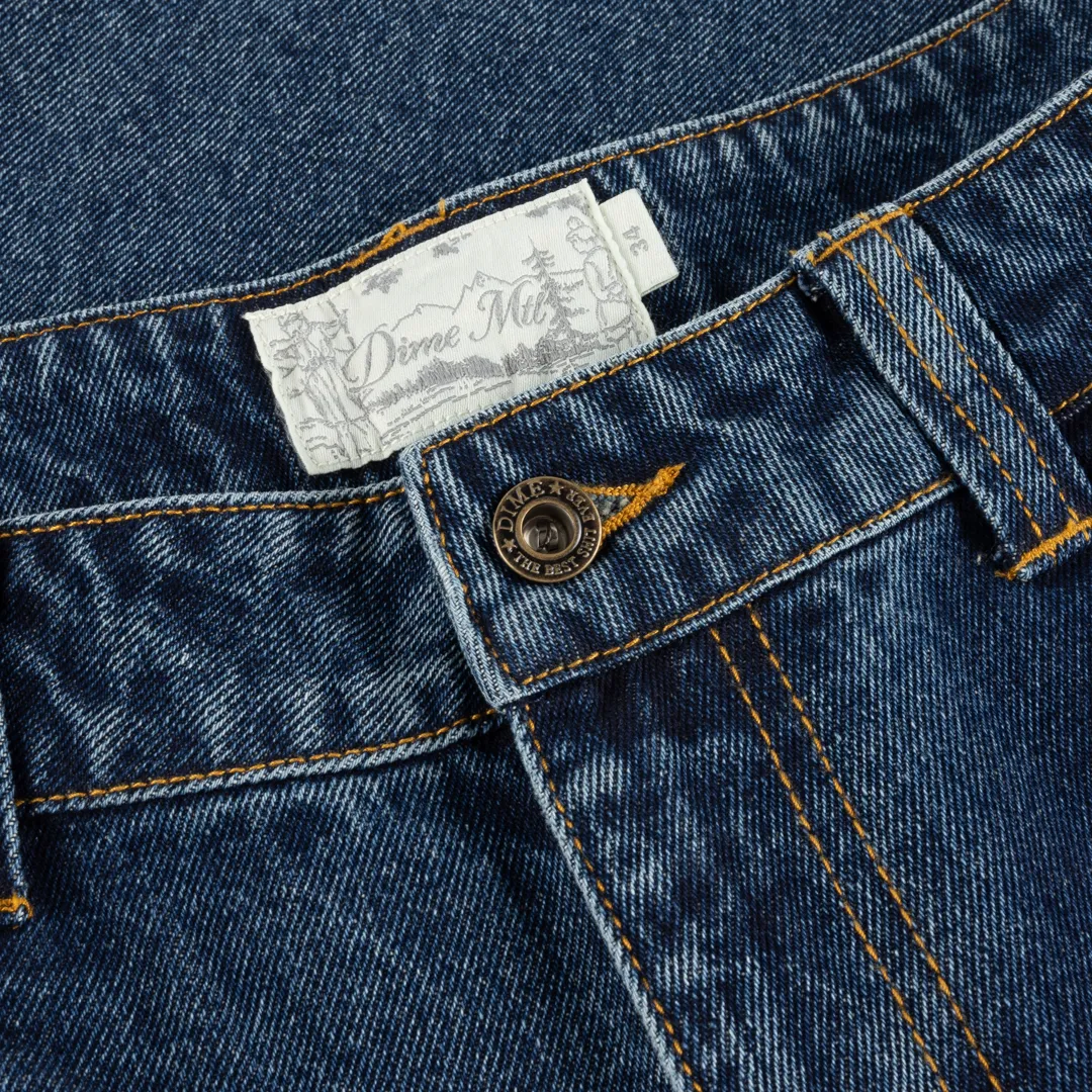 Dime Baggy Denim Pants - Sandblasted Night Indigo sold by MENU product image thumbnail 3