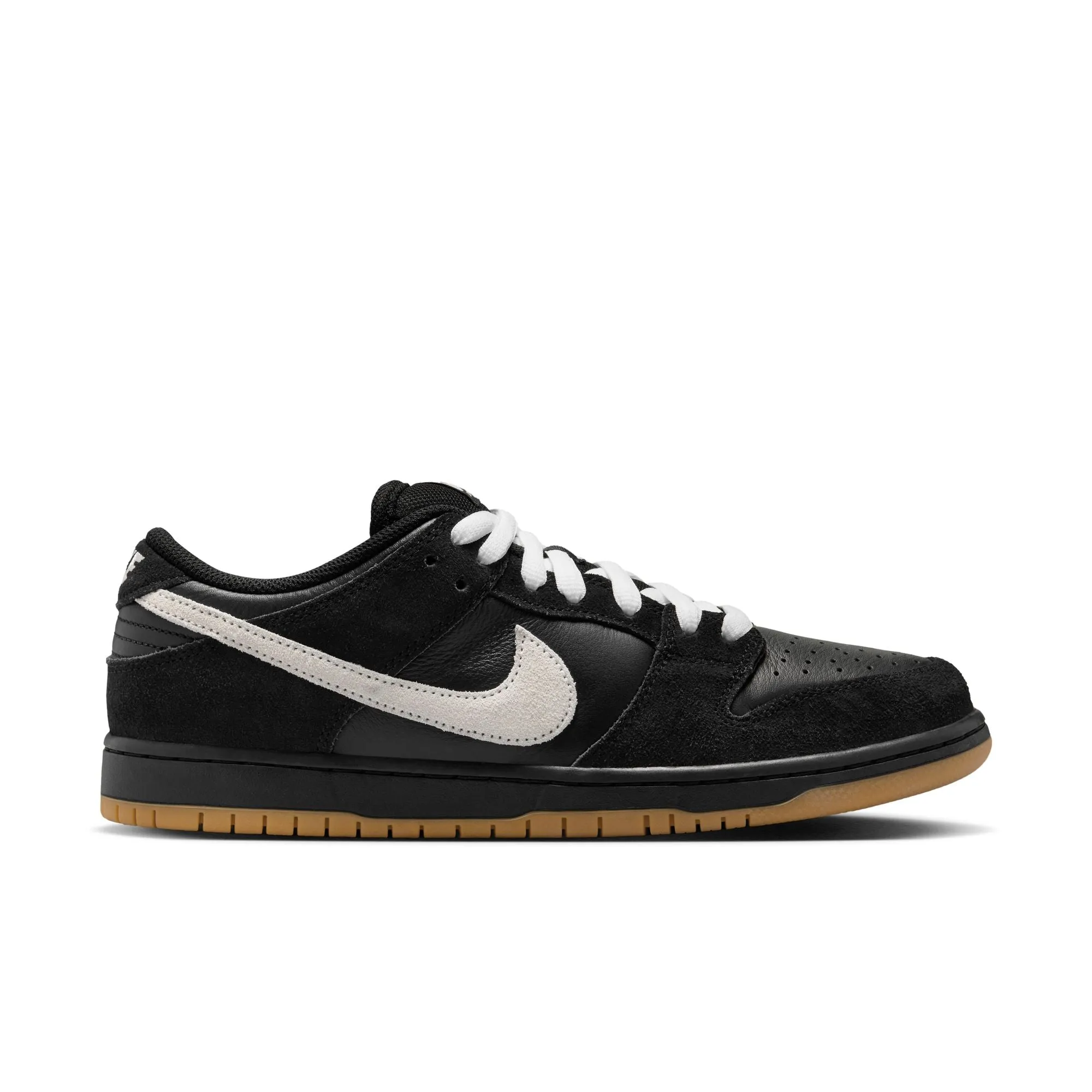 Nike SB Dunk Low Pro - Black/White-Black-Gum Lt. Brown sold by MENU