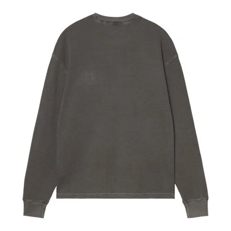 Carhartt WIP L/S Vista Waffle T-Shirt - Black (Garment Dyed) sold by MENU product image thumbnail 2