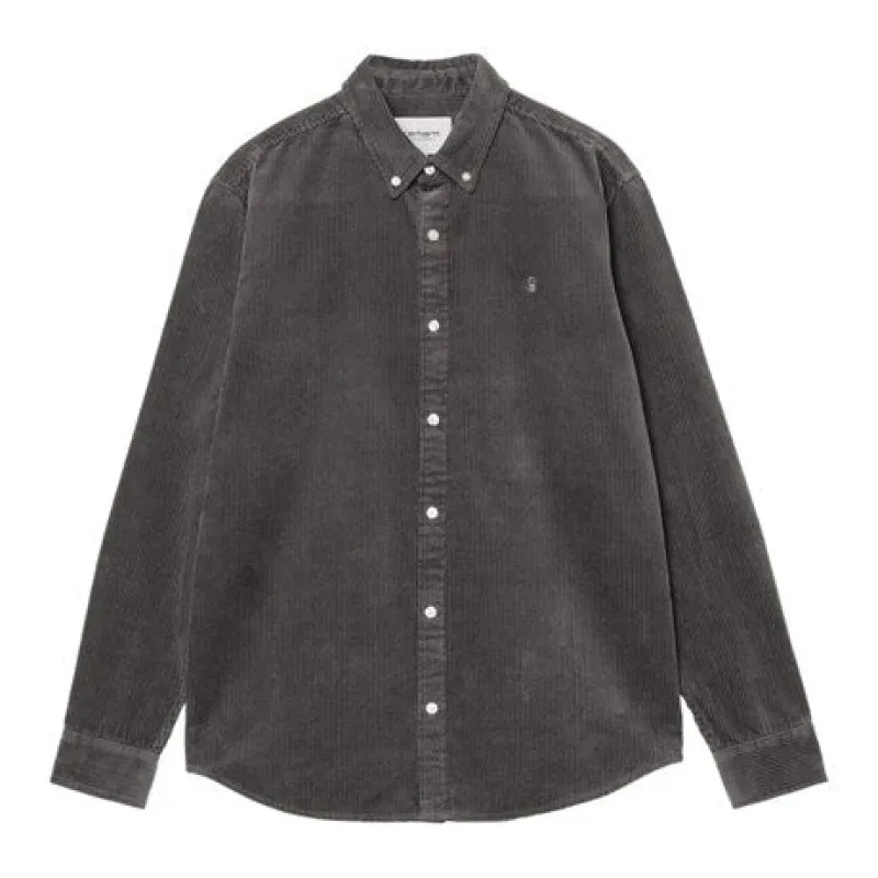 Carhartt WIP L/S Madison Cord Shirt - Graphite/Graphite sold by MENU