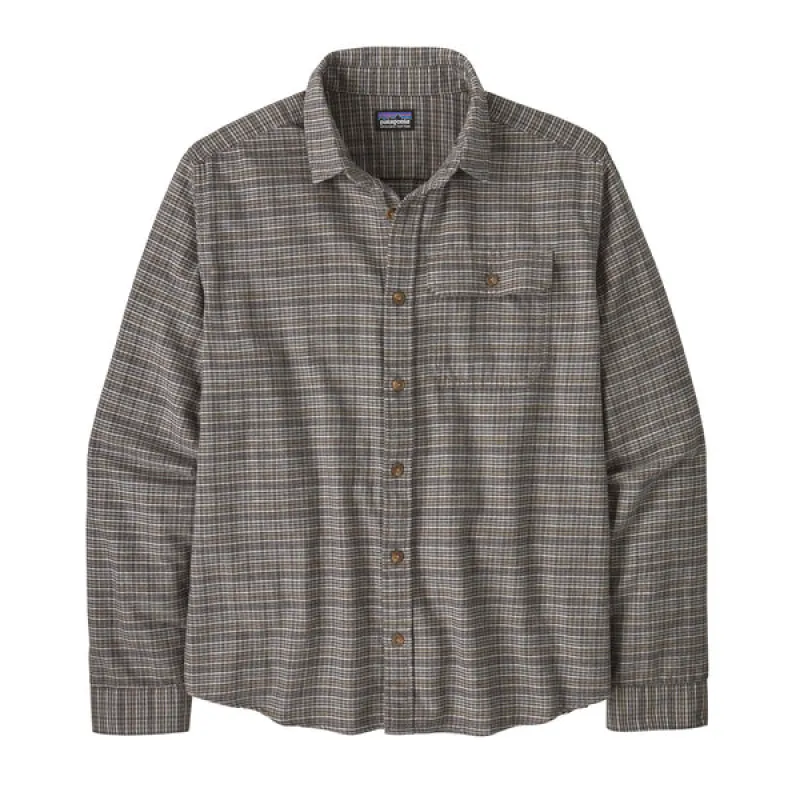 Patagonia LW Fjord Flannel Shirt - Tracks: Noble Grey sold by MENU