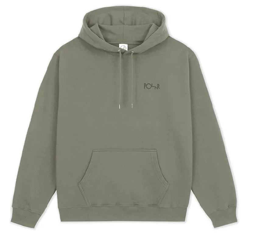 Polar Dave Hoodie Stroke Logo - Vetiver sold by MENU