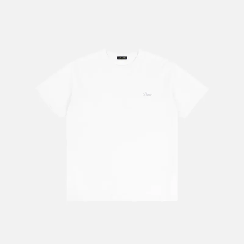 Dime Cursive Small Logo T-Shirt - White made by MENU