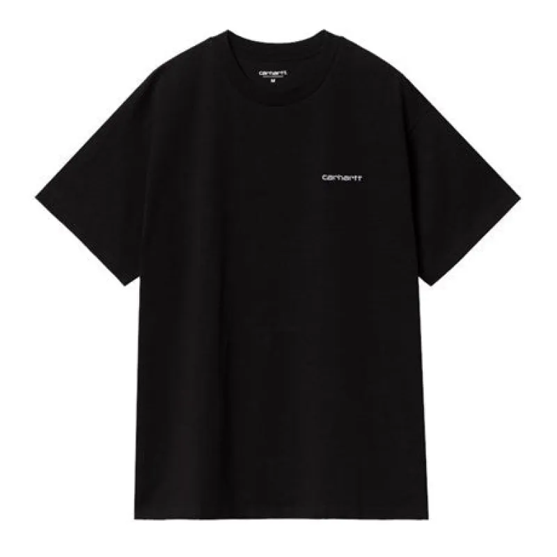Carhartt WIP Script Embroidery T-Shirt - Black/White sold by MENU