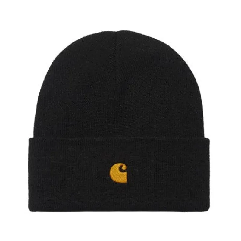 Carhartt WIP Chase Beanie - Black/Gold sold by MENU