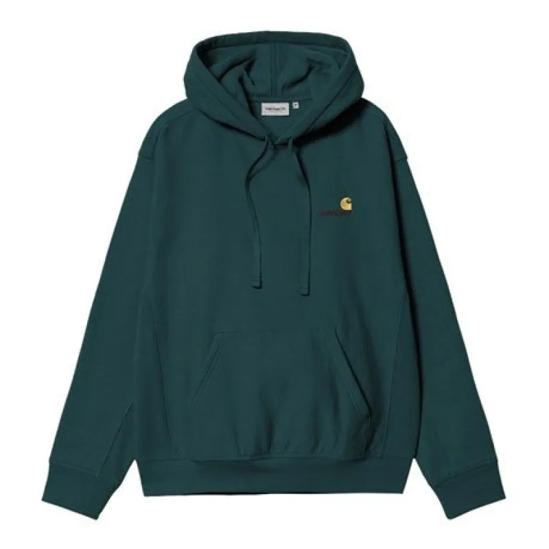 Carhartt WIP Hooded American Script Sweatshirt - Deep Lagoon sold by MENU