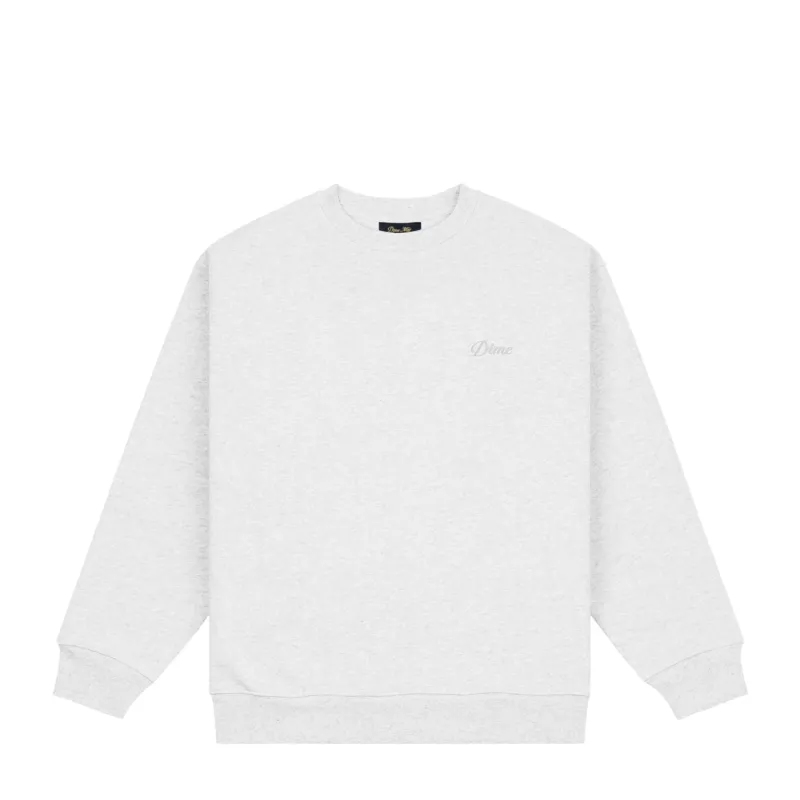 Dime Cursive Small Logo Crewneck - Ash sold by MENU