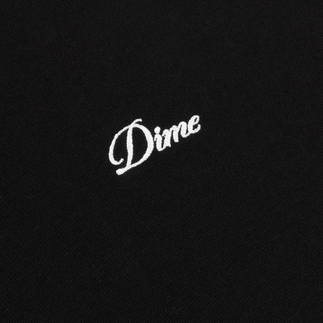 Dime Cursive Small Logo Zip-Hoodie - Black/White sold by MENU product image thumbnail 2
