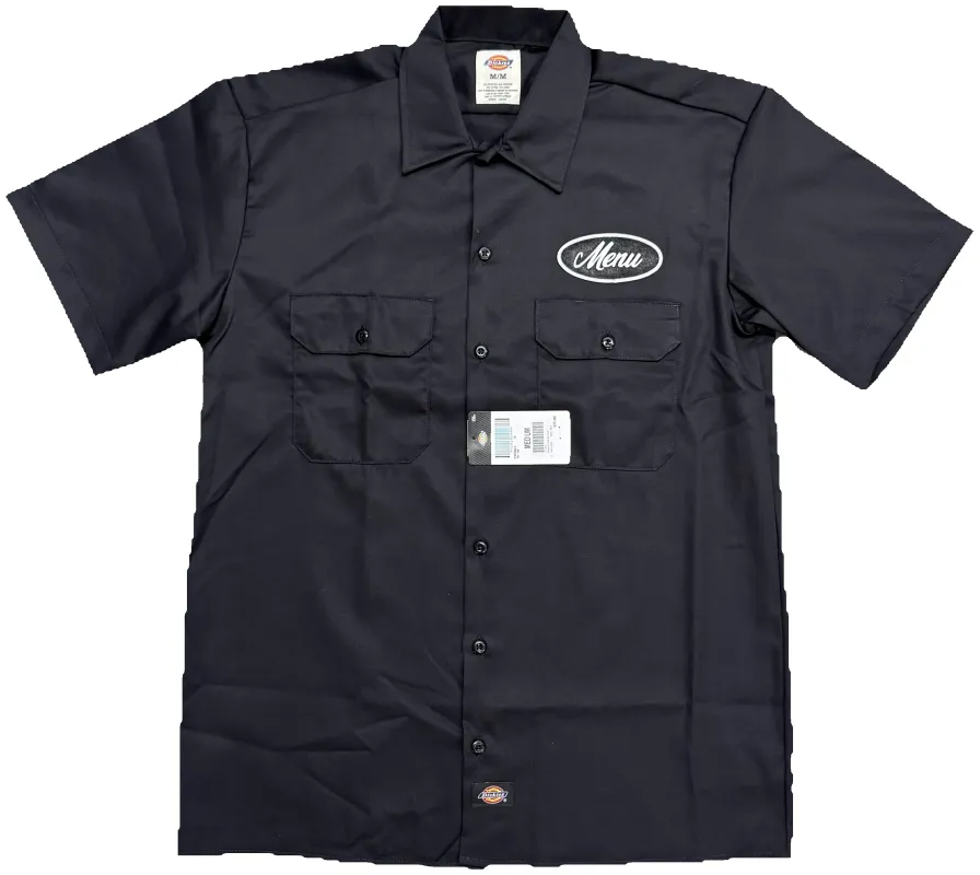 Dickies X Menu S/S Work Shirt - Black sold by MENU