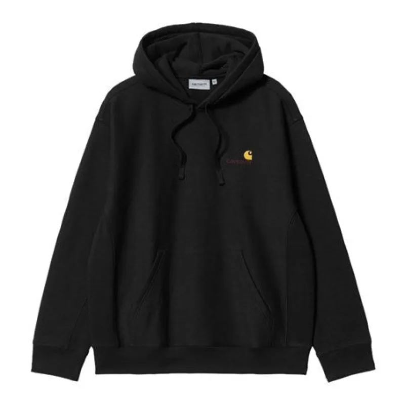 Carhartt WIP Hooded American Script Sweatshirt - Black sold by MENU