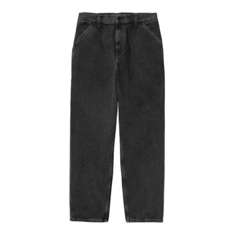 Carhartt WIP Single Knee Pant 30L - Black Stone Washed sold by MENU