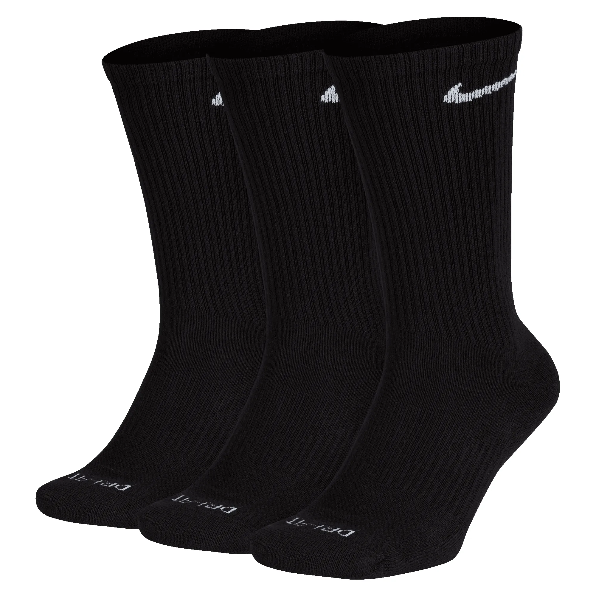 Nike Everyday Cush Crew Socks 3 Pack - Black/White sold by MENU