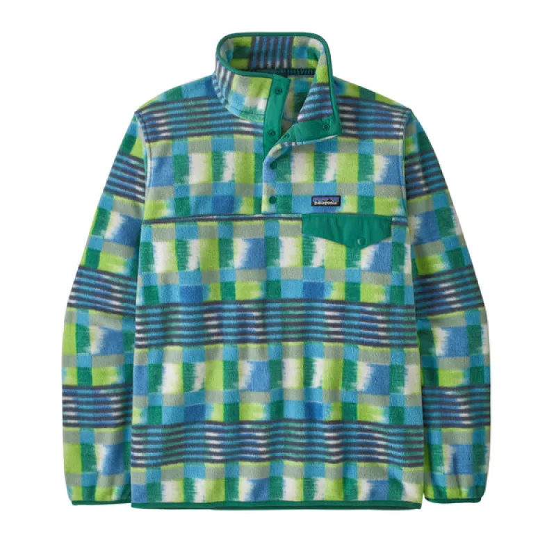 Patagonia LW Synchilla Snap-T P/O - Painted Lines: Blue made by Patagonia