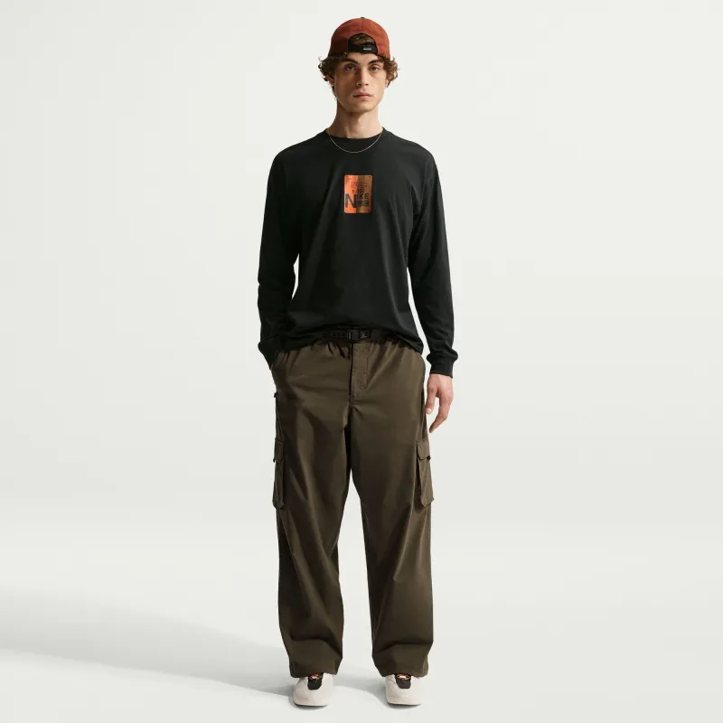 Nike SB Bus Pass L/S Tee - Black/Safety Orange sold by MENU